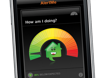 AlertMe Energy dial energy face happy interface slider