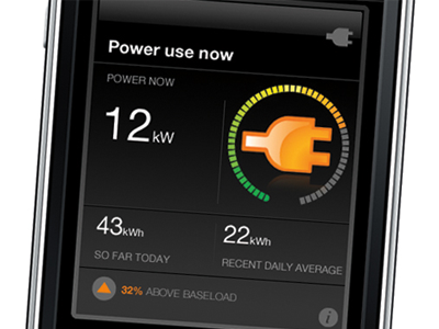 AlertMe Interface energy iphone monitoring phone