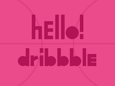 Dribbble basketball dribble lettering pink typography