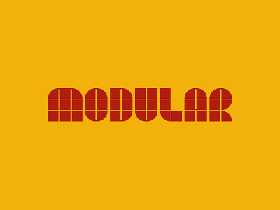 Modular bauhaus branding identity lettering logo typography
