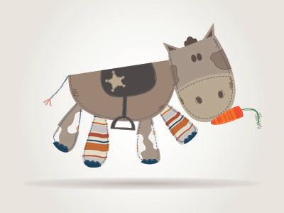 Saddle Up animal horse illustration