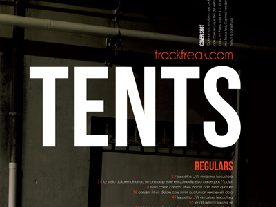 Track Freak bike design magazine motorcycle spread template typography