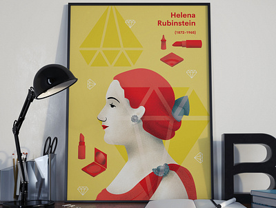Portrait of Helena Rubinstein art design dinksy drawing graphic illustration illustrations typography