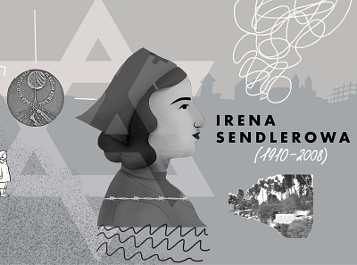 Scene from video explainer about Irena Sendlerowa animated animation art collage design dinksy drawing explainer video graphic illustration illustrations typography video explainer