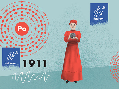 Scene from collage animation about Maria Skłodowska-Curie