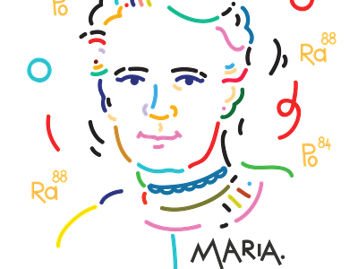 Marie: an all-time great woman art branding dinksy drawing girlpower graphic icon illustration illustrations maria curie sklodowska maria sklodowska curie marker museum muzeum science woman womenpower
