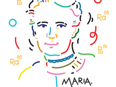 Marie: an all-time great woman art branding dinksy drawing girlpower graphic icon illustration illustrations maria curie sklodowska maria sklodowska curie marker museum muzeum science woman womenpower