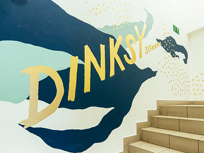 DINKSY mural art design dinksy drawing graffiti graphic handmade illustration mural typography wall painting