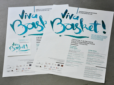 Poster for exhibition "Viva Basket!" art calligraphy calligraphy font design dinksy drawing exhibition graphic illustration illustrations poster typography