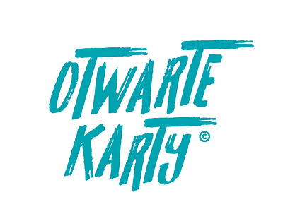 Logotype of Otwarte Karty art branding design dinksy drawing graphic illustration logo logotype typography