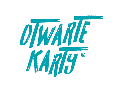 Logotype of Otwarte Karty art branding design dinksy drawing graphic illustration logo logotype typography