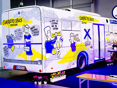 Live drawing on a bus art design dinksy drawing event event branding graphic handmade illustration illustrations live drawing marker typography