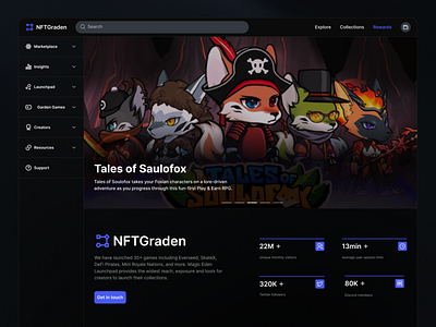 ✨ NFT Garden - Launchpad blockchain crypto cryptocurrency daily homepage landing page launchpad marketplace nft nft launchpad nft marketplace ui ui crypto ui daily ui design
