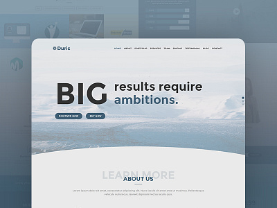 Duric Portfolio Web Template agency cold minimal portfolio web