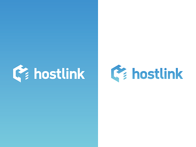 Hostlink logo brand identity branding gradient hosting hostlink icon logo server type
