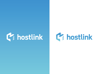 Hostlink logo brand identity branding gradient hosting hostlink icon logo server type