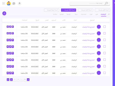 ARABIC RTL DASHBOARD arabic rtl dashboard design design lms design ui ux