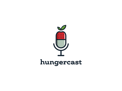 Hungercast Logo branding charity design hunger illustration illustrator logo podcast vector