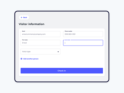 Visitor Check-in Form