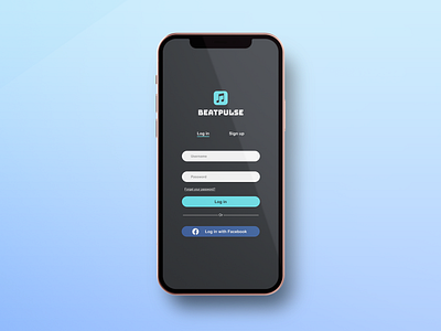 Online Music Player Log in app design graphic design ui