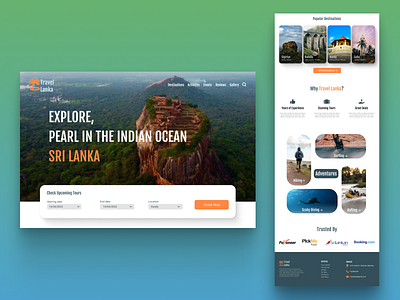 Travel Agency Landing Page/ Home page