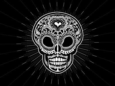 Skull black and white day of the dead drawing illustrator skull vector vector art