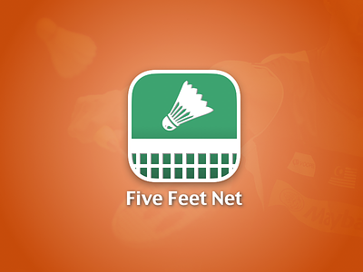 Five Feet Net - Logo app badminton design logo sports