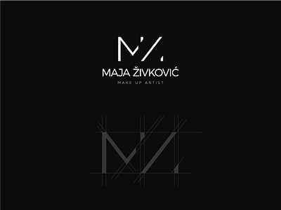 MZ - makeup artist logo brand design identity logo