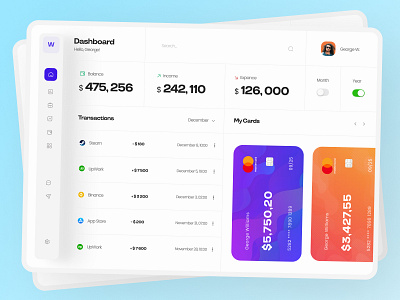 Financial Service - Dashboard app dashboard design financial interface ui