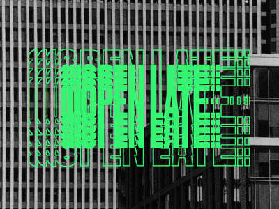 opn glitch logo photography scan texture typography vhs