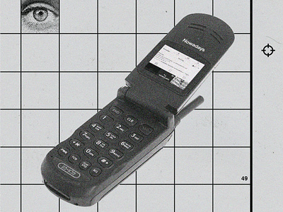 1-800-NOWADAYS bitmap blackandwhite collage eye grid grunge phone scan texture