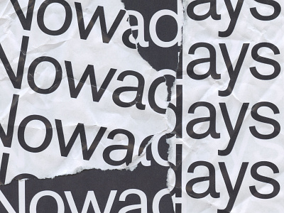 Nowadays black and white collage grunge nyc scan texture typography warp