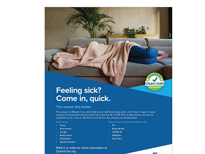 Centra Care Flu Campaign advertising branding creative direction design graphic design layout