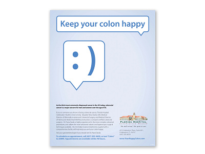 Colon Cancer Awareness Ad advertising design graphic design layout