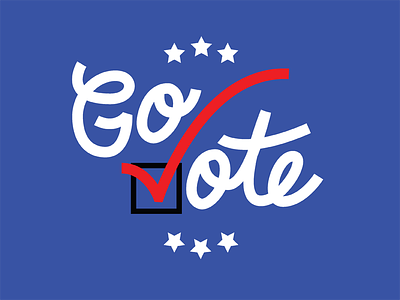 Go Vote! america election lettering practice vote