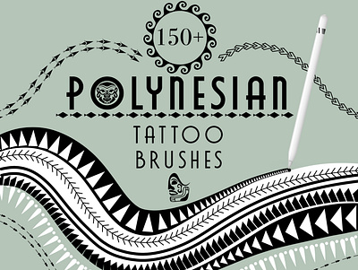 Polynesian tattoo brushes for Procreate brushes graphic design procreate samoan tribal tattoo tattoo brush set