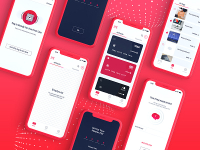 Neverforget App app bank cards design iphonex nfc passwords tags ui uiux