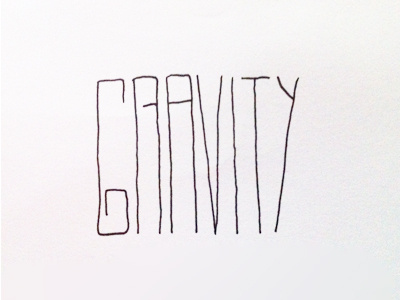 Gravity brand branding font identity lettering logo sketch type typography
