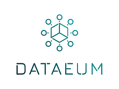 Dataeum Logo updated bitcoin blockchain brand crypto data ico logo