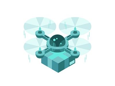 Isometric Delivery Drone delivery drone illustration isometric