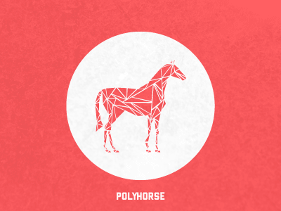 PolyHorse brand horse icon logo poly polygon