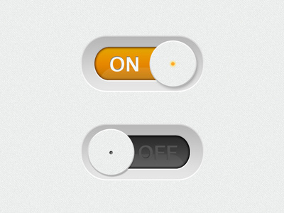 Switch ON/OFF - Button 2 black button off on orange slide switch ui