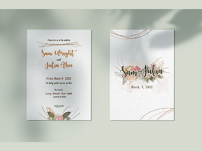 Wedding invitation design with watercolor flowers design floral illustration rustic watercolor wedding invitation weddings