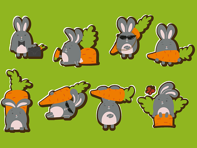 Cute stickers bunny