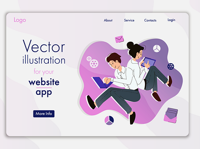 Business illustration for the website business illustration design illustration vector wedsite