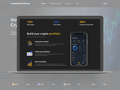 Investment Advisor - Landing Page