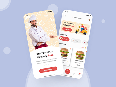 Delivery App || UI Design - XD app delivery design food ios ui user experience user interface ux