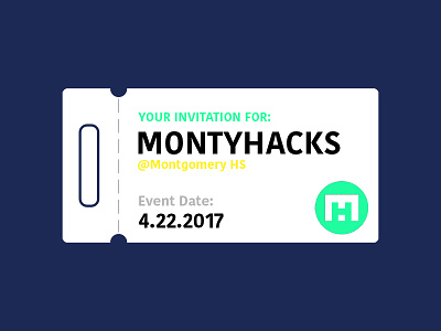 Montyhacks Ticket Advertisement coding hackathon invitation montyhacks programming ticket
