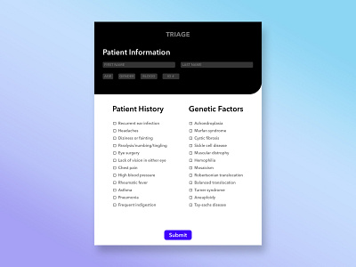 Traige Tablet App UI Mockup clean ui hackaton hospital medical app programming ui uidesign