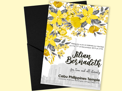 Yellow Wedding Invitation invitation invitation card wedding invitation yellow